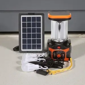 Lightweight Solar Lighting Kit With Led Bulbs and Usb Charging Ports