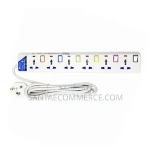 6 Way 3 Meters Universal Power Extension Cable With Usb Ports