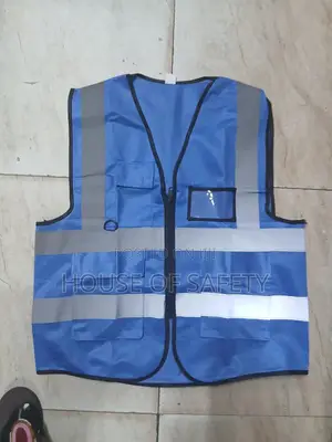Skyl Blue And Pockets Reflectors Safety Vest