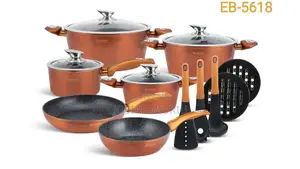 15pc Edenburg Cookware Set(Burnt Orange)