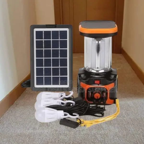 Dat At9016b Solar Lighting Kit With Usb Charging and Fm Bluetooth