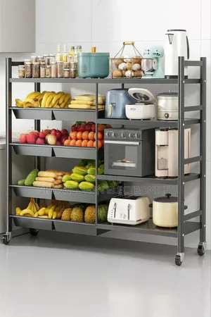 Multifunctional Strong Metallic Kitchen Rack With Removable Baskets