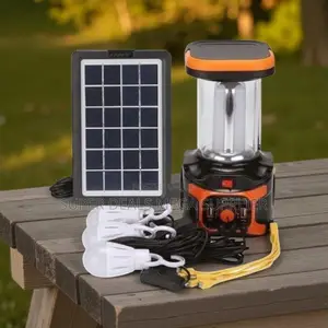 Portable Solar Lighting Kit With Led Bulbs and Fm Radio