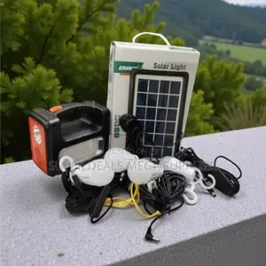 Dat at-9011b Solar Lighting Kit With Fm Radio and Led Bulbs