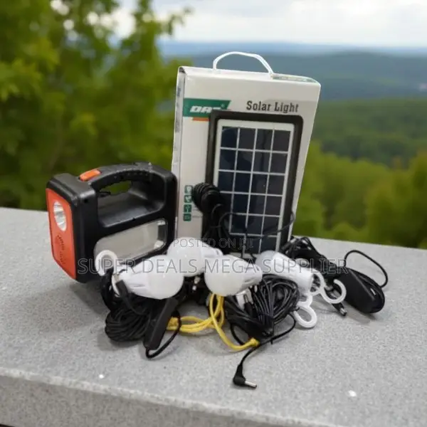 Dat at-9011b Solar Panel Lighting System With Usb Charging and Torch