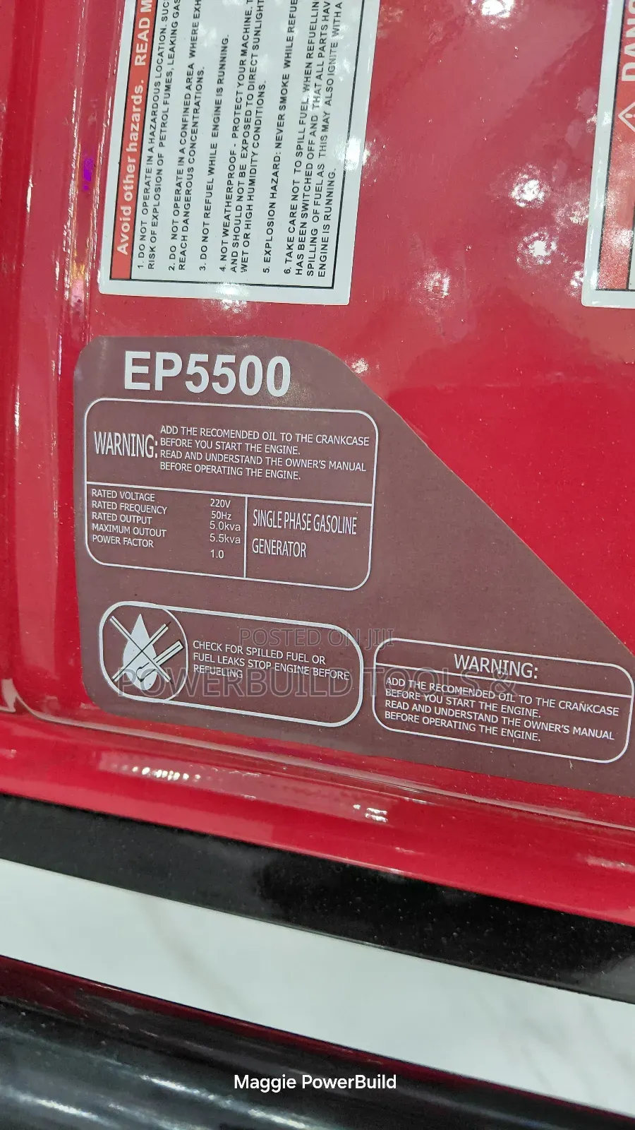 Honda 5.5kva Aircooled Gasoline With Keystart