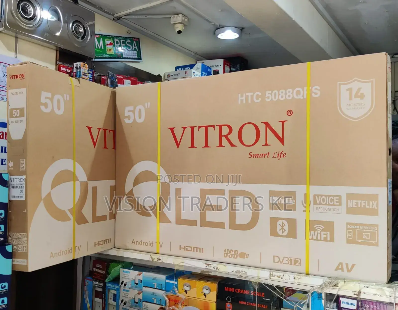 Vitron 50" Inches Qled Smart Android Frameless With Bluetooth