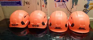 Orange Working At High Height Helmets