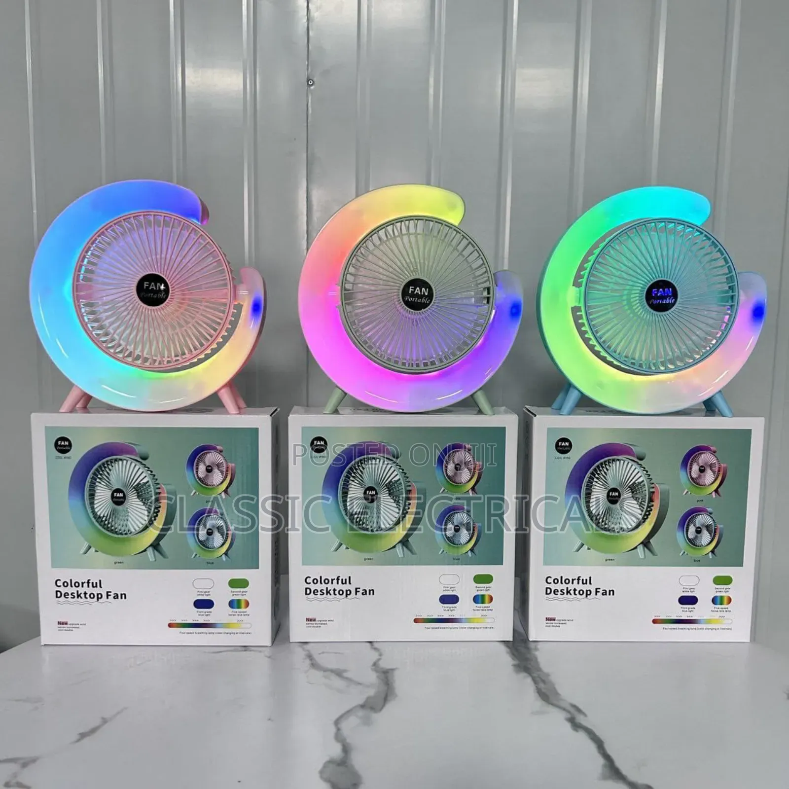 Portable Rechargeable Desktop Fan