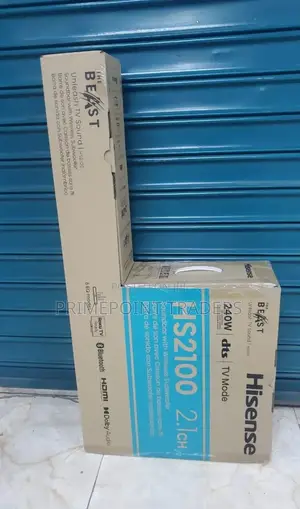 Powerful 2.1ch Hisense Hs2100 Sound Bar – 240 Watts