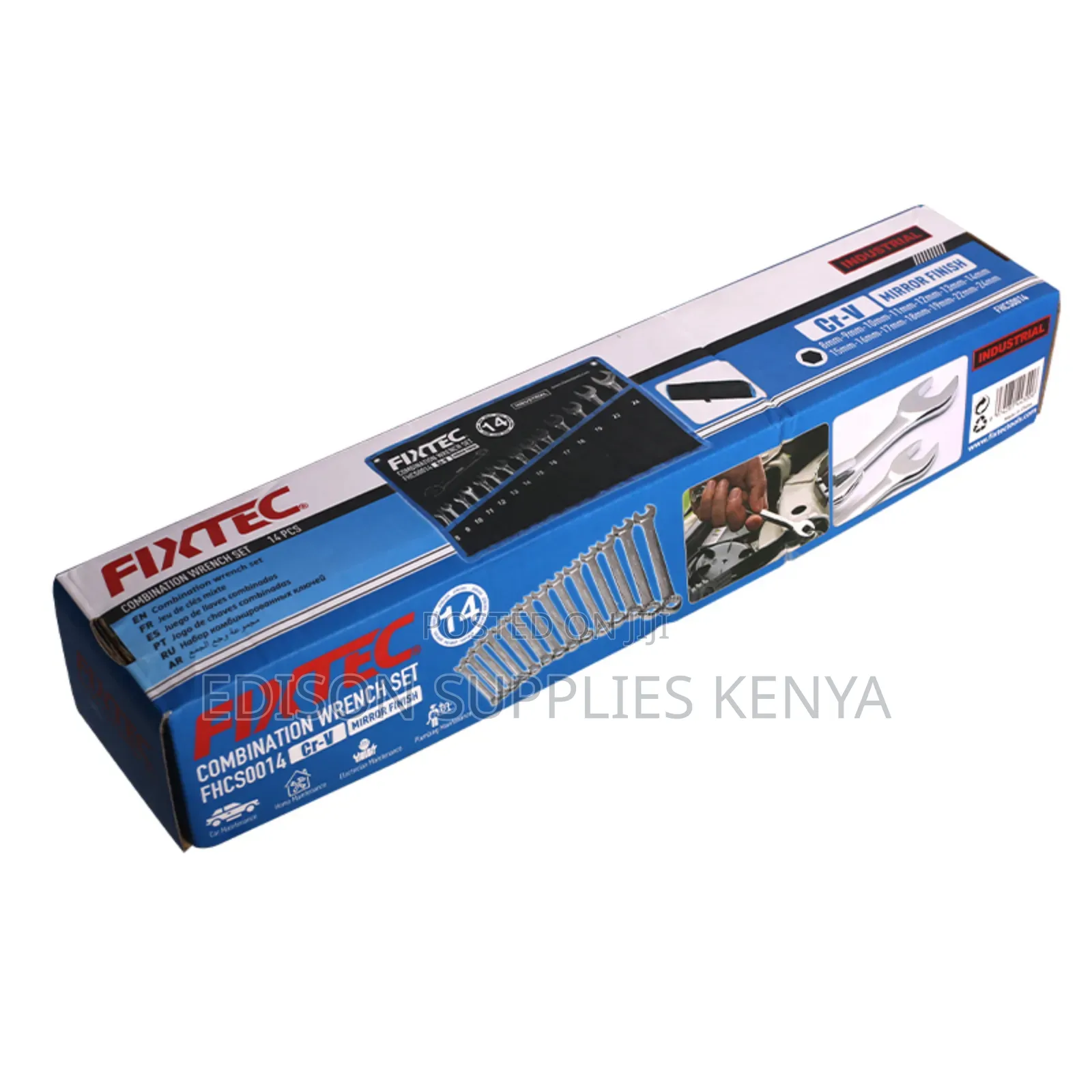 Combination Spanner Set 14pcs Fixtec Combination Spanners Wrench Set