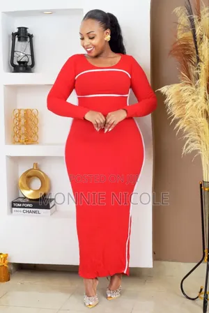 Stylish Red Dinner Dress
