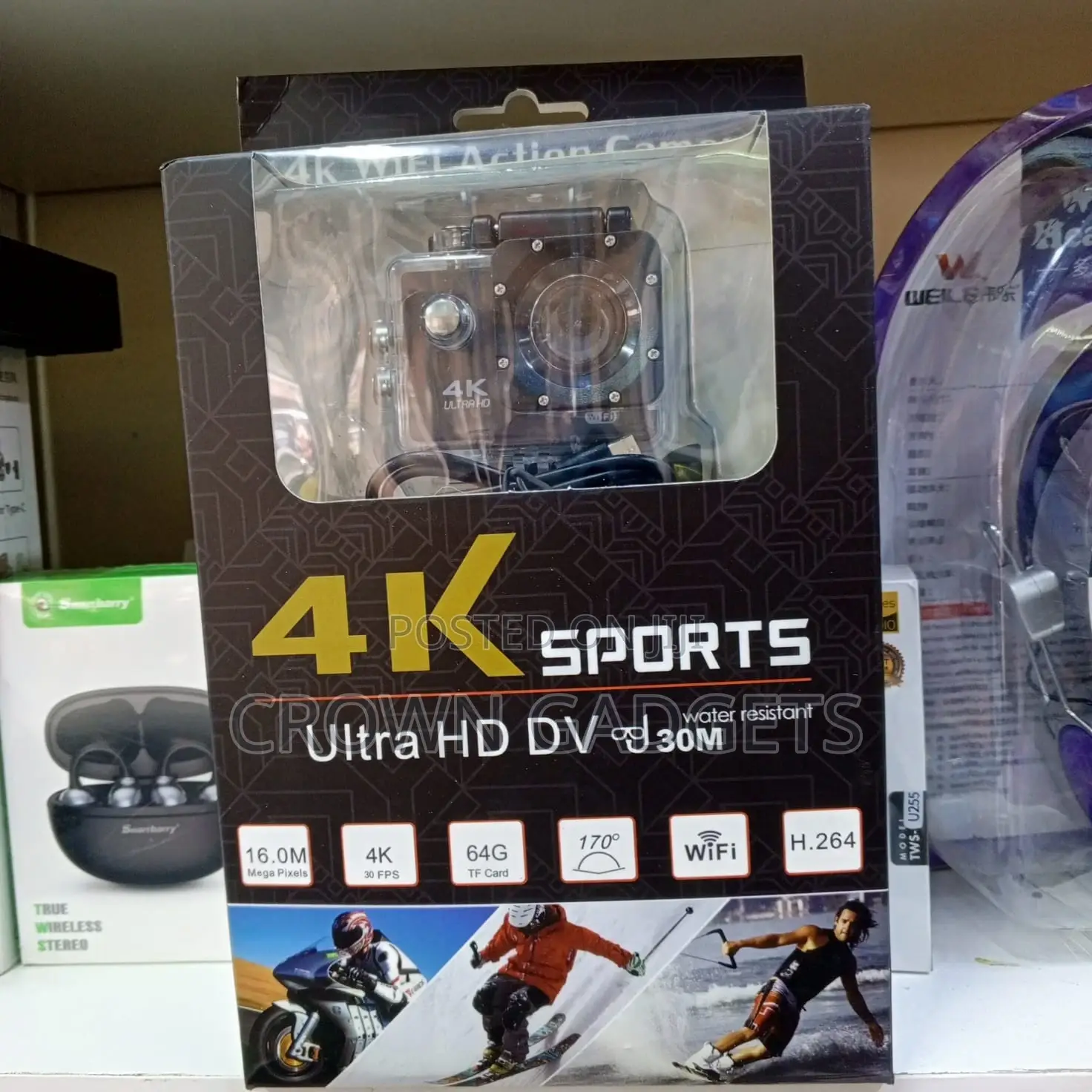  Wifi Action Camera With Waterproof Case Wide-Angle Lens