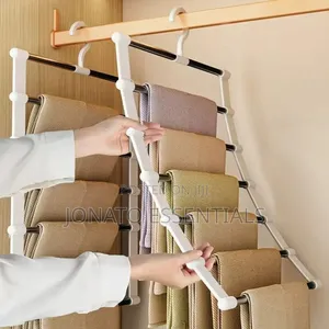 Pair of Multi Layer Pants Trousers Hanger Organizer 7 Tiers