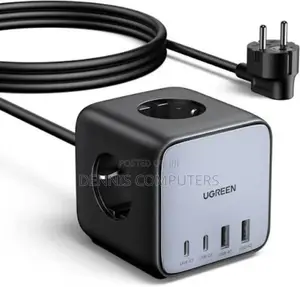 Ugreen Diginess Cube Power Strip 3ac Outlets+65w