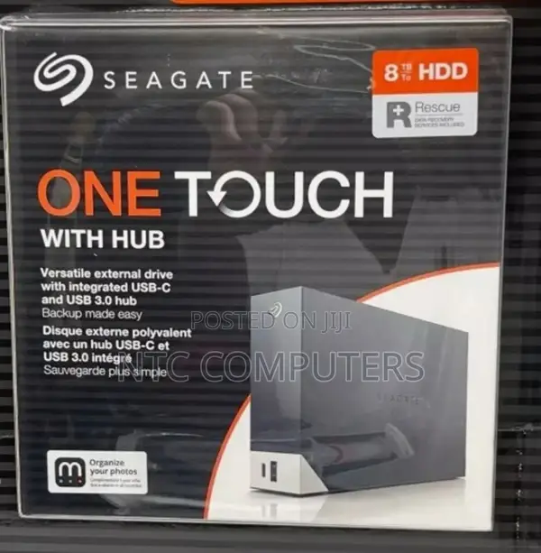 Seagate One Touch 8 Tb Hub Desktop External Hard Drive Hd Usb-C