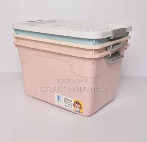 Large 80l Plastic Storage Box With Lid, Organizer