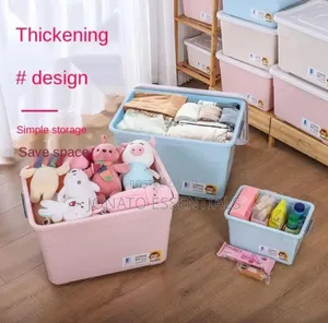 Large 80l Plastic Storage Box With Lid, Organizer