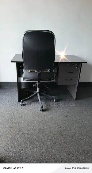 1.2 Mtrs Office Desk Gray Desk+ C35 Executive Office Chair
