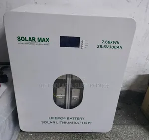 7.68kwh - 25.6v (300ah) Solarmax Lithium Ion Solar Battery 6000 Cycle