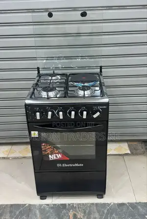 Electromate 3g+1e 50*55cm Standing Cooker (Black) With Electric Oven