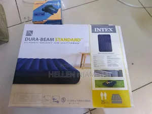 5 by 6 Intex Inflatable Mattress With Free Electric Pump