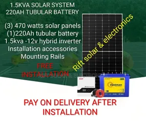 Eastman 1500 Watts Solar System (3) 470ws Solar 220ah Tubular
