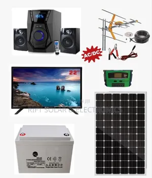 200w Solar Panel + 120ah Battery + 22" Digital Tv + 2.1 Woofer Sound