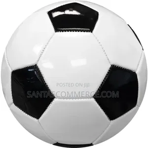 Black and White Football Size 5 Soccer Ball