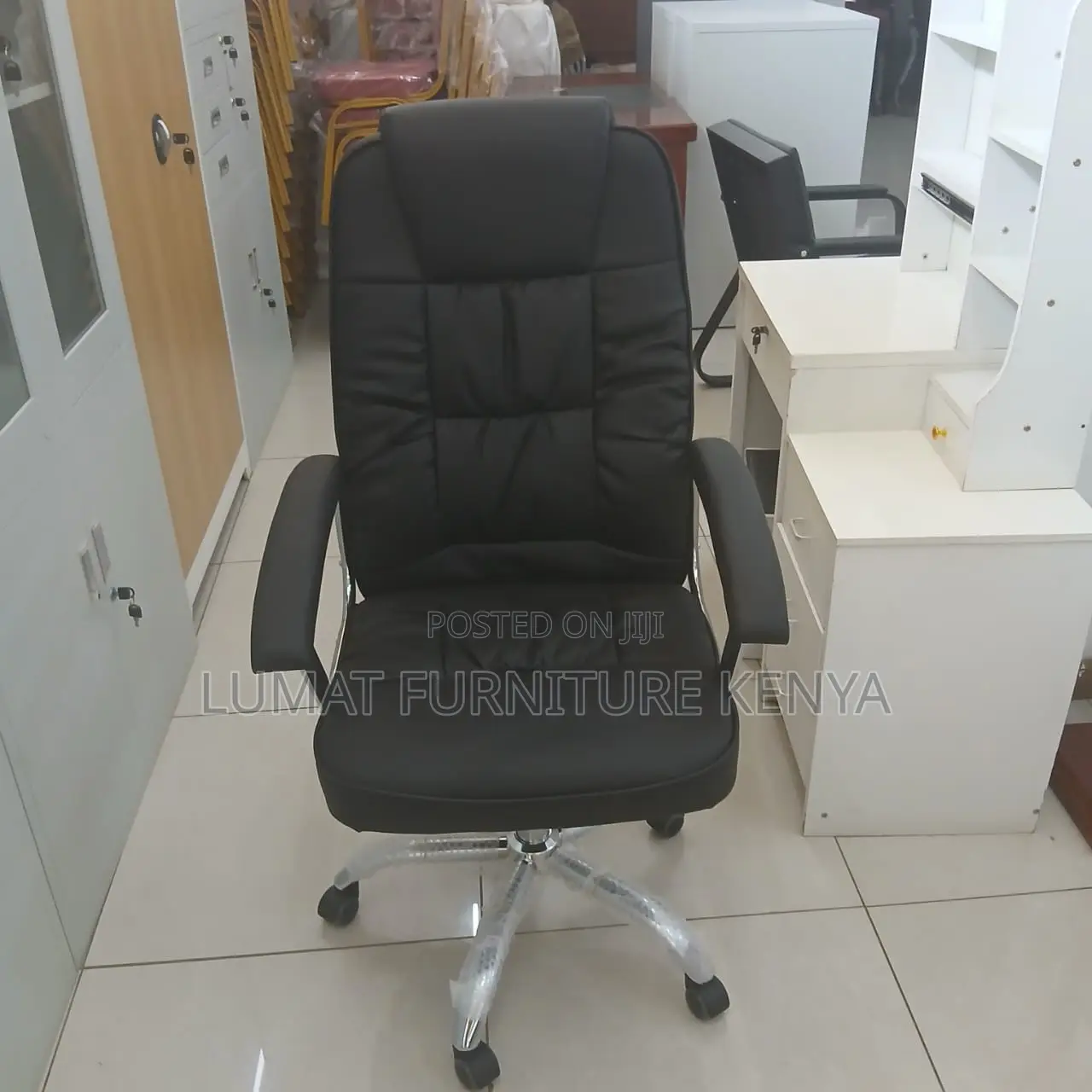 Staff Swivel Leather Office Seat