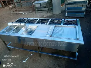 Commercial Cooker With Deep Fryer, Hot Plate and Chips Damper