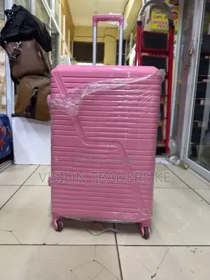 Pink Large Size Rubber Suitcase 
Height 69cm
