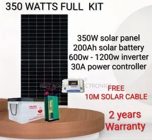 Best 350w Standard Solar Kit - 200ah Battery - 1200w Inverter Full Kit
