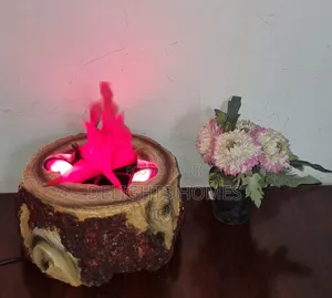 Electric Wooden Tree Stump Fireplace_pa