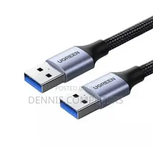Ugreen Usb-a 3.0 Male-Male Braided Cable 2m Black - Us373