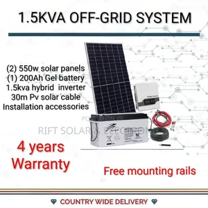 Offer 1.5kva Solar Solutions Complete (2)550w Solar - 200ah Battery