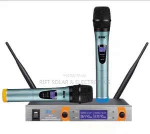 BNK Bk9 Quality Dual Uhf Wireless Microphone 150 Meter Frequency Range