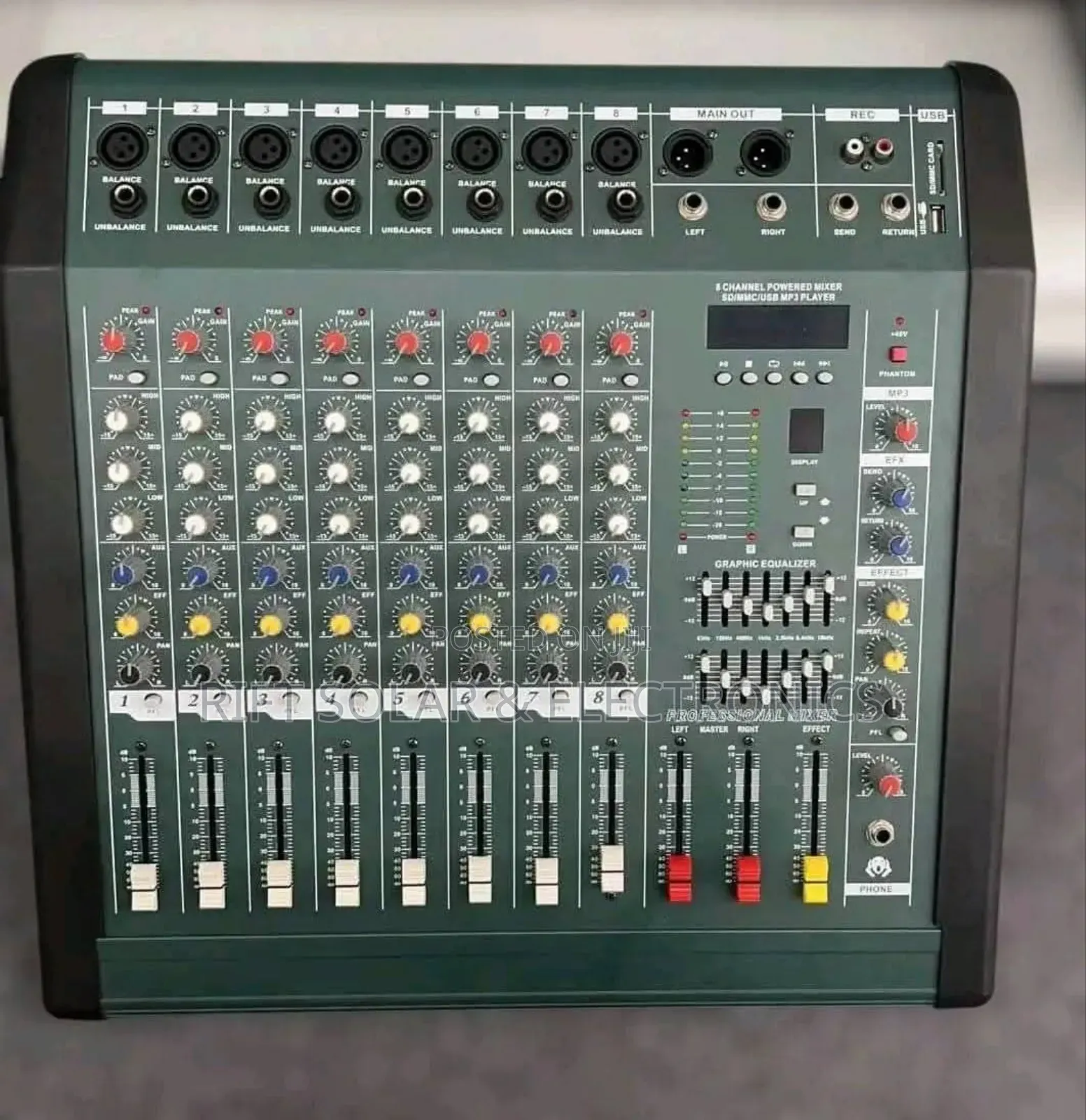 8 Channels Max Powered Mixer Usb Bluetooth