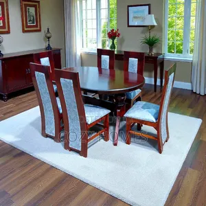 Dining Set a Smart Wooden 6 Seater Dining Set Ready Made