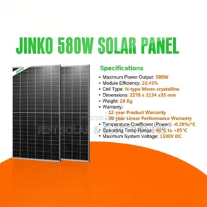 Jinko 580 Watts Monocrystalline All Weather Solar Panel