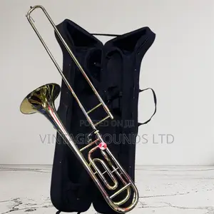 Bb/F Single Valve Bass Trombone Instrument (Gold Finish)