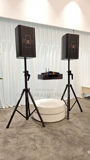 (2) 15" JBL Mid Speaker - 6ch Powered Mixer - Wireless Microphone Set