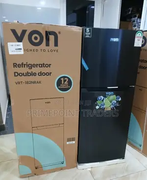 Von 182l No-Frost Double Door Fridge — TMF VRT-182nrak (Dark Inbox)