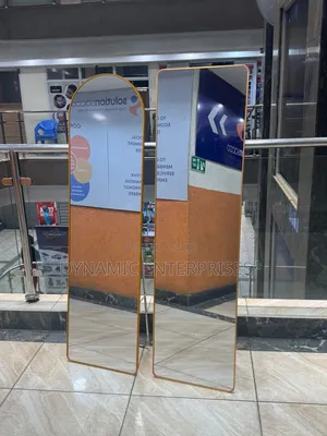 36cm Two Full-Length Standing Gold Mirrors