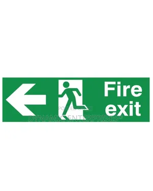Displays A Fire Exit Sign