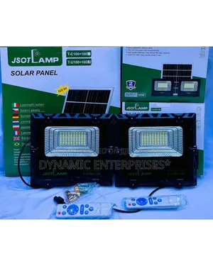 Jsot 100w Solar Flood Light With a Solar Panel.