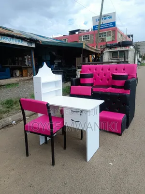 Pink N Black Pedicure 2 Seater, and Manicure Set