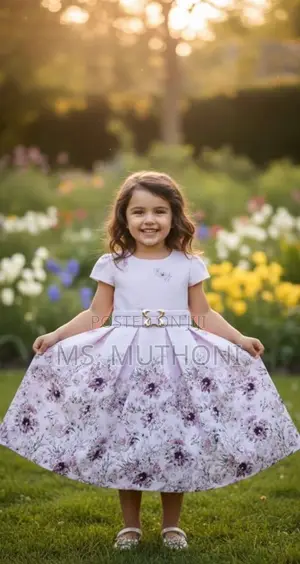 Elegant Flower Dress for Girls Upto 11 Yrs