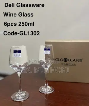 High Quality 6 PCS Gloreca Wine Glasses – 250ml