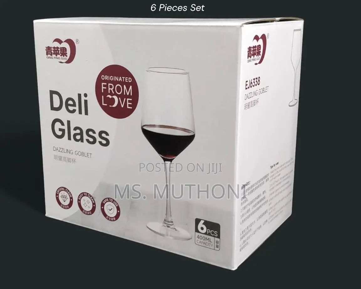6 PCS *Delisoga Wine Glass 400ml